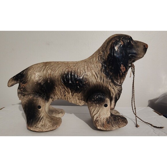 Other - Antique Vintage Composition Or Paper‎ Mache Dog Pull Toy Irish Setter Spaniel